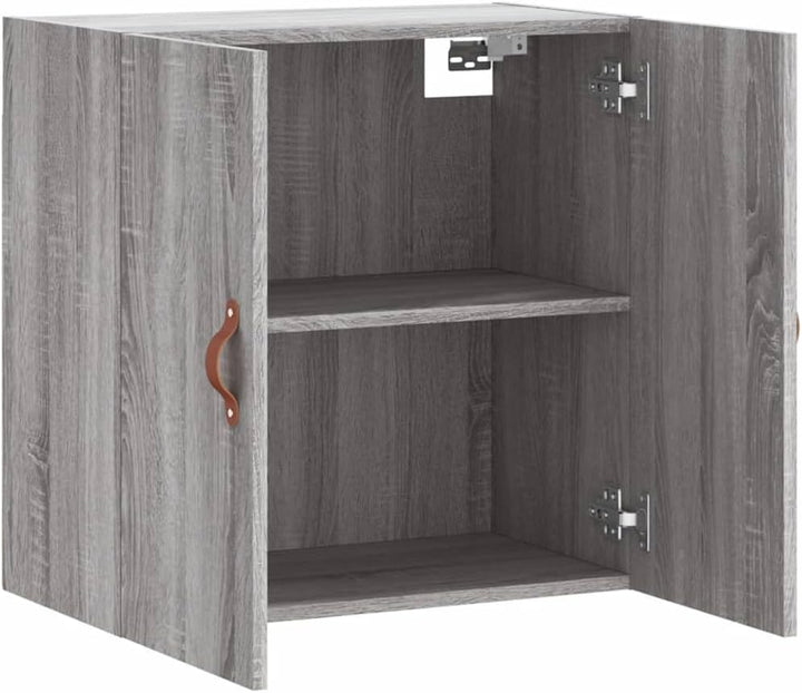 prissent Wandschrank Grau Sonoma 60x31x60 cm Holzwerkstoff Schrank Wandmontage Wohnzimmer Schlafzimm
