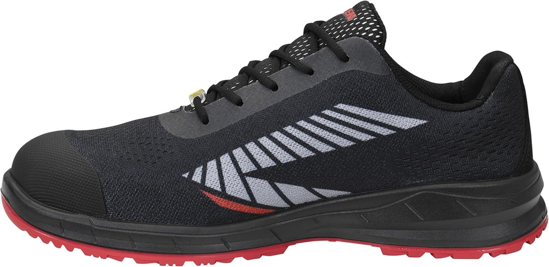 ELTEN Sicherheitsschuhe Larkin XXSports Black-Grey Low ESD S1P, Damen und Herren, Textil, Stahlkappe