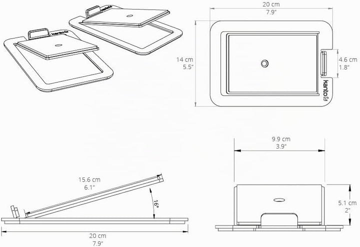 Kanto-S4 Desktop Lautsprecher-Ständer für mittlere Lautsprecher White, White