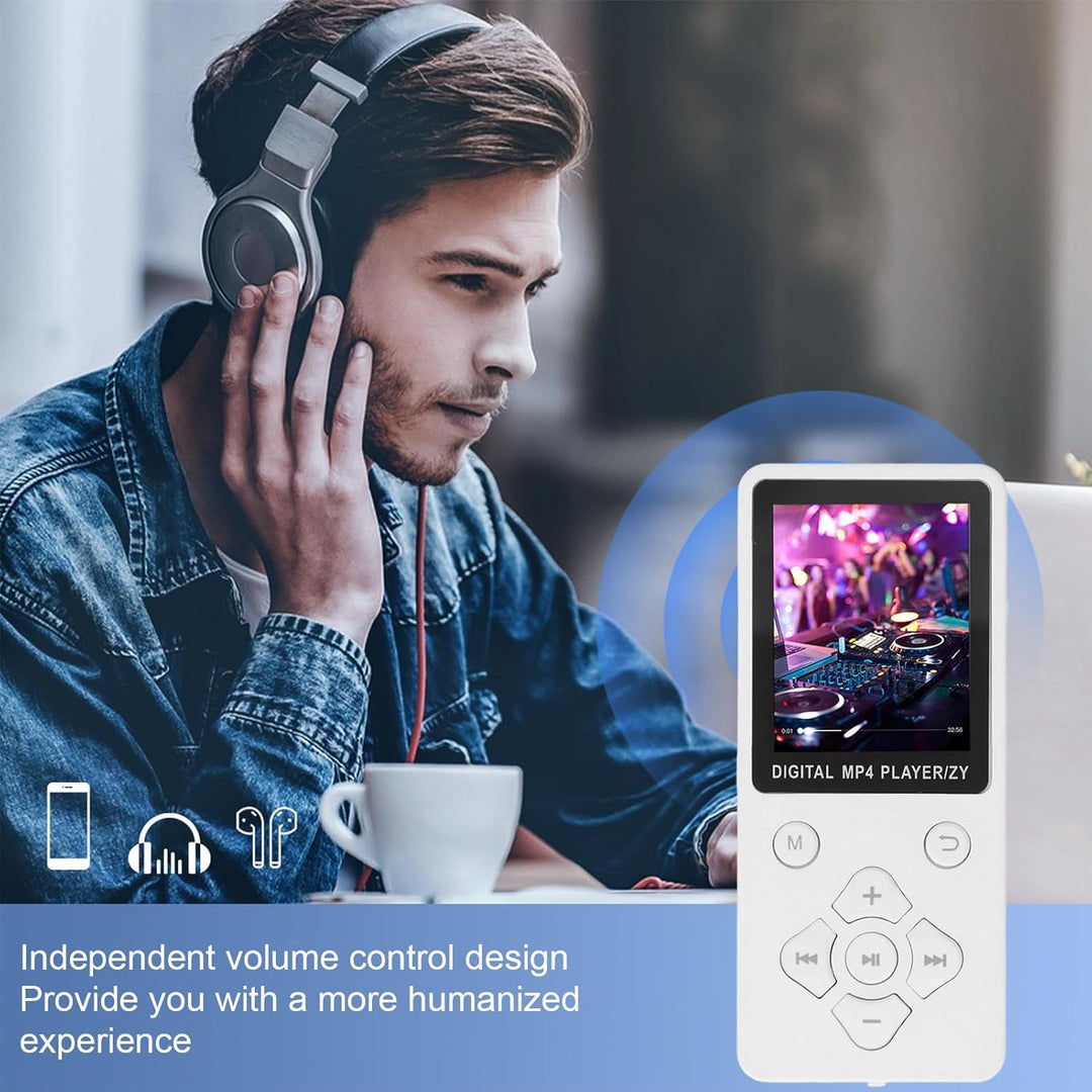 MP3-Player mit Bluetooth, HiFi-Sound, 1,8-Zoll-Bildschirm, Tragbarer Musik-Player, Digitaler Audio-P