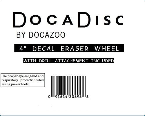 DocaDisc - Gummi-Aufsatz für Bohrmaschine zum Entfernen von Auto-Aufklebern - entfernt Zierstreifen,