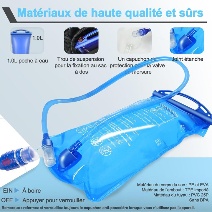 Laufweste für Damen & Herren mit 500 ml TPU Trinkflasche – Leichter und bequemer Laufrucksack, 7 L V