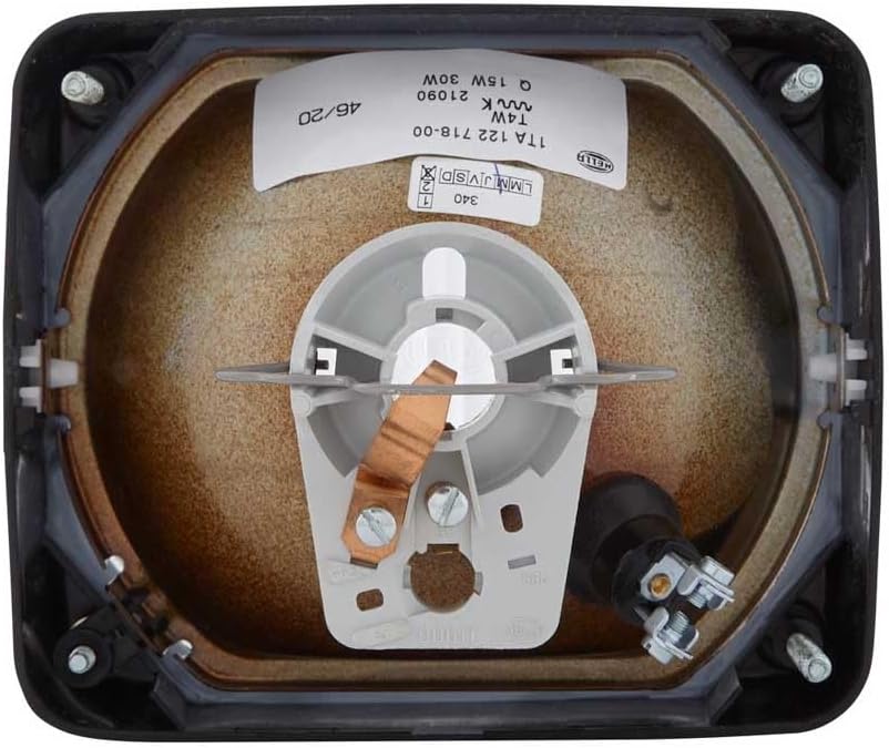 HELLA - Halogen-Scheinwerfereinsatz, Hauptscheinwerfer - 12/24V - rechteckig - Einbau - Lichtscheibe