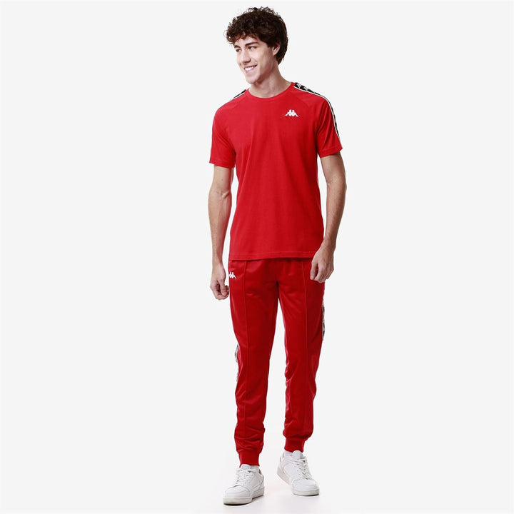 Kappa Herren Coen Slim 222 Band Tee Hemd XS Red-black, XS Red-black