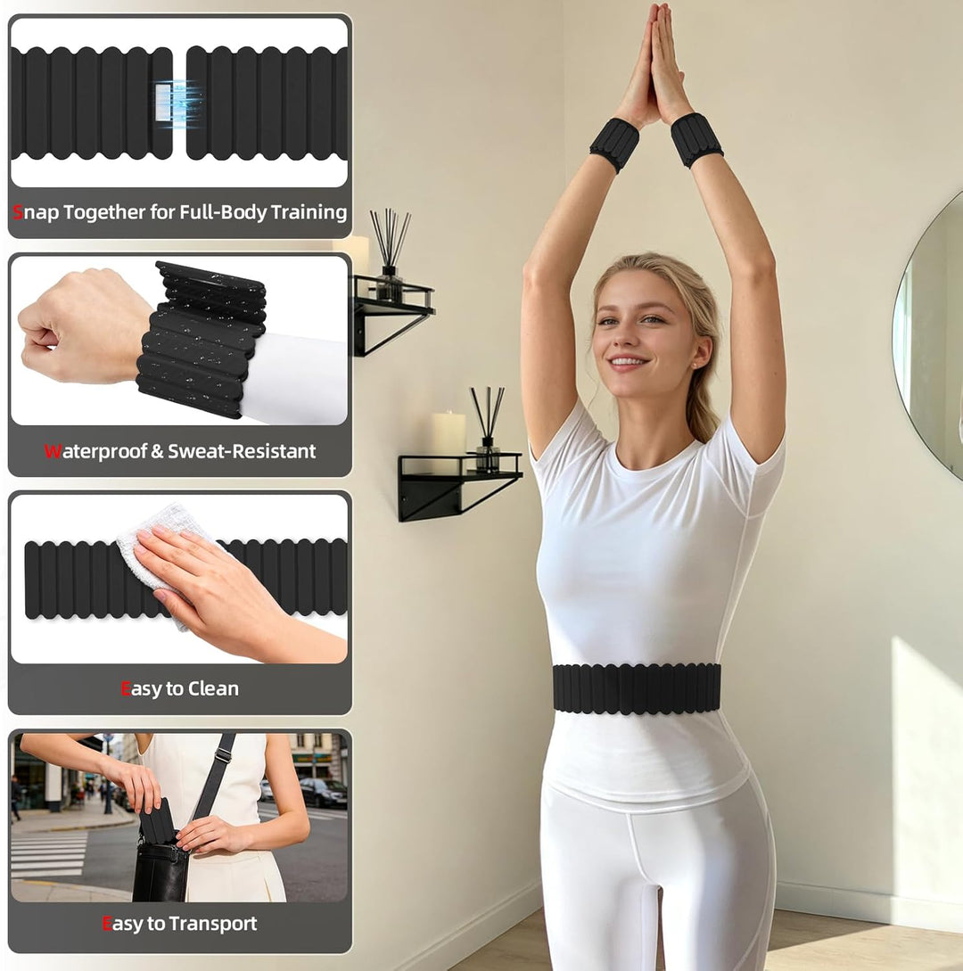 Abahub Magnetische Gewichte Hand Fuss Wrist Ankle Weights Handgelenk Gewichte für Beine und Arme Set