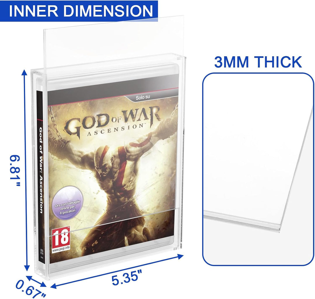 CaSZLUTION Transparente Acryl-Schutzhülle für Videospielbox für PS3, PS4, PS5 und Xbox One, 3 mm dic