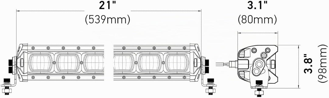 HELLA - LED-Arbeitsscheinwerfer - Valuefit Lightbar LBX-540 - 12/24V - 1GJ 360 002-002 Breite 54cm 3