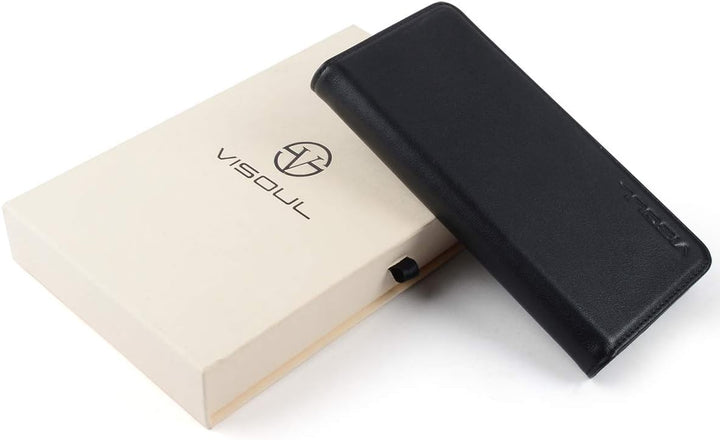 VISOUL Hülle für iPhone 11 Pro Max, Stossfeste Handyhülle [Rindsleder], TPU Magnetische Klapphülle K