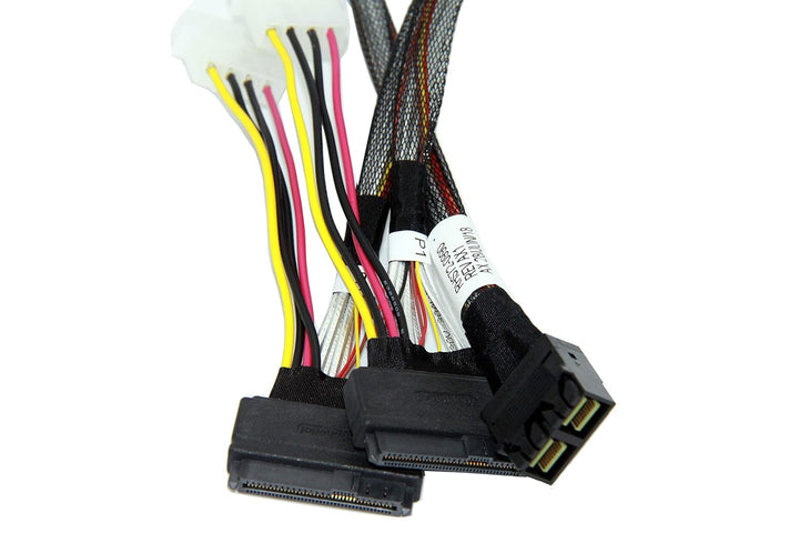 LSI94xx Serie 2 Port HD Mini-SAS (SFF-8643 8X) auf 2 Port U.2 (SFF-8639) NvMe SSD-Kabel
