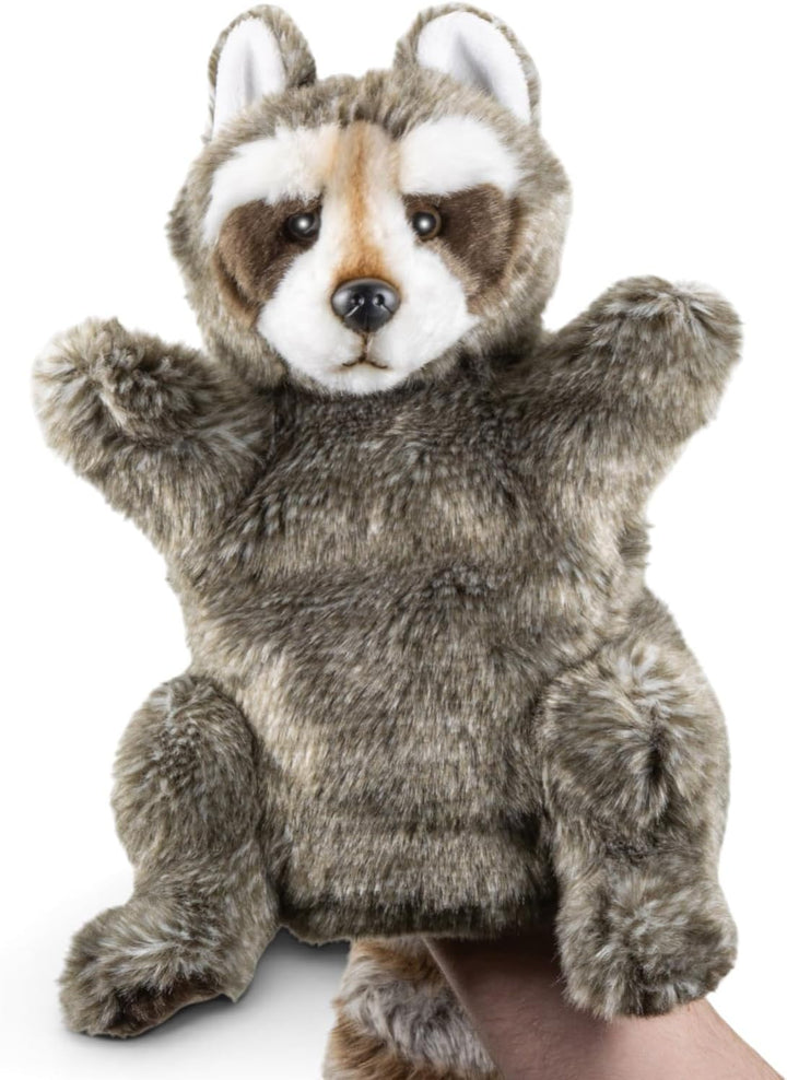 Carl Dick Waschbär Handpuppe, Plüschtier, Kuscheltier ca. 28cm 3439 Wb - Grau, Wb - Grau