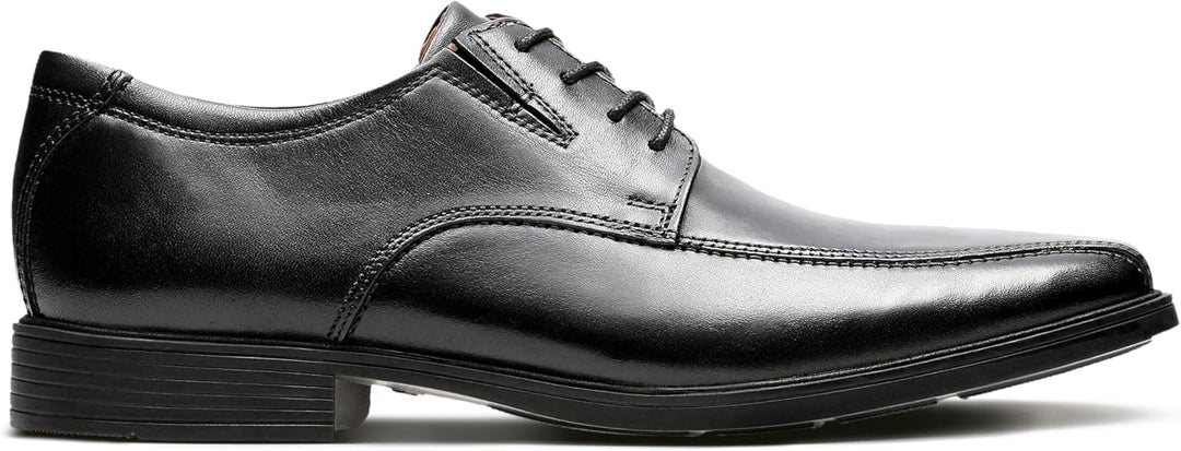 Clarks Herren Stafford Park5_Derby 45 EU Black Leather, 45 EU Black Leather