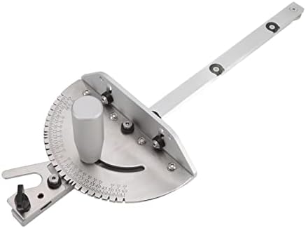 Präzisions-Gehrungsmesser, Aluminium-Tischsäge Gehrungsmesser mit 27-Winkelanschlägen,60 Grad abgewi