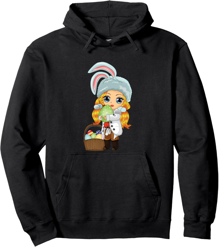 Easter Bunny Kids Japanese Anime Merch Cute Manga Girl Teen Pullover Hoodie