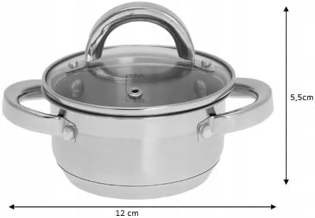 Klausberg Topf mit Deckel in vielen Grössen 0.5L bis 14L Kochtopf Töpfe Induktion Edelstahl (0.5L) 0