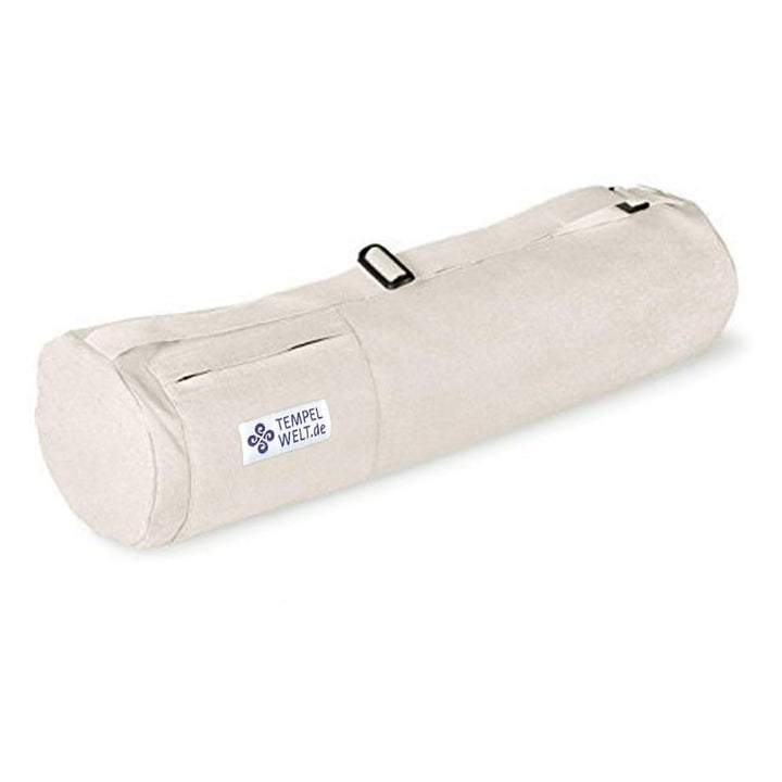 Mattentasche für Yogamatte Fitnessmatte 67x17 cm, Tasche aus Baumwolle Leinen natur Tragegriff Natur