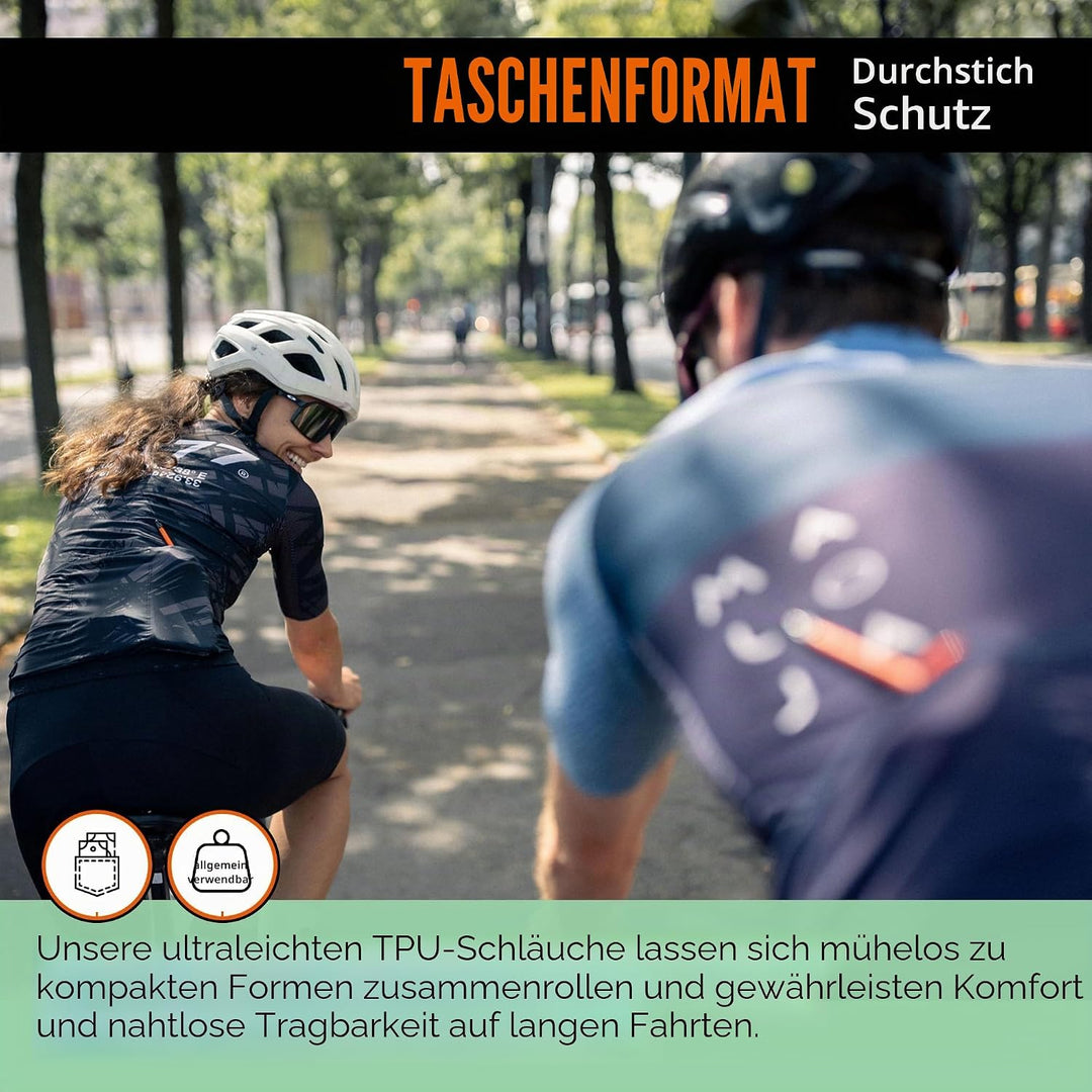 Tubo-Schlauch – Strasse – 700c – 80-mm-Ventil – Orange