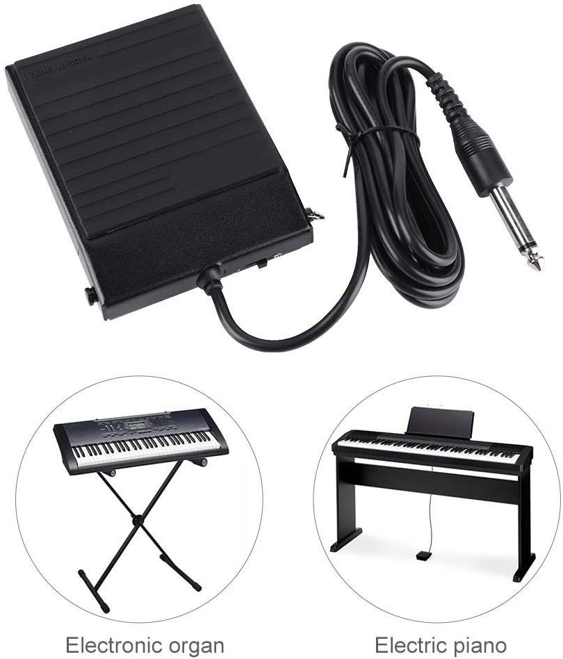 Sustain-Pedal für Keyboard, WTB004 Universelles Klavierpedal Geräuscharmes Halbpiedal Pianoaccessoir