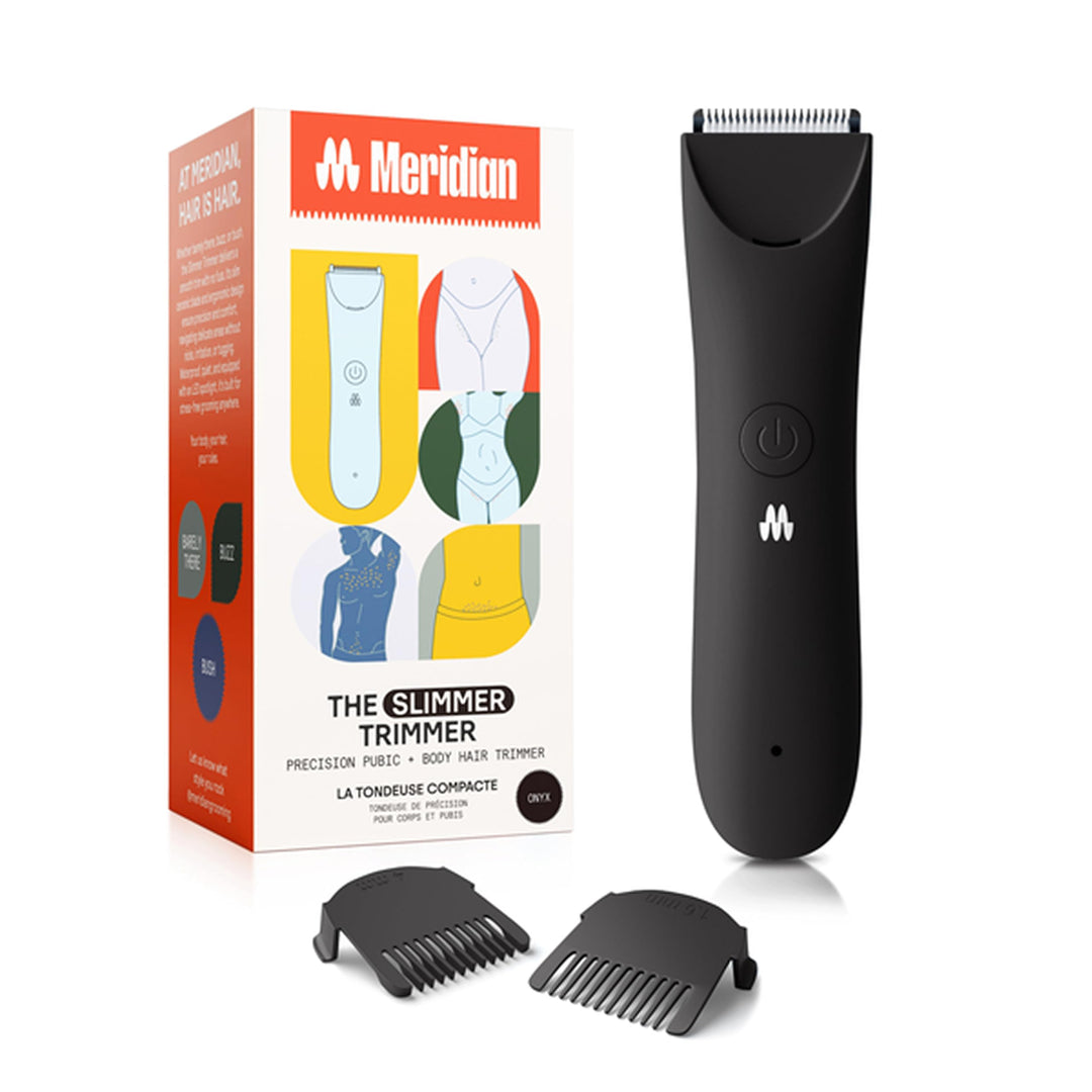MERIDIAN Schlanker Trimmer, Scham- & Körperhaartrimmer, Bikini-Haarentfernung, Keine Kerben, Rasierv