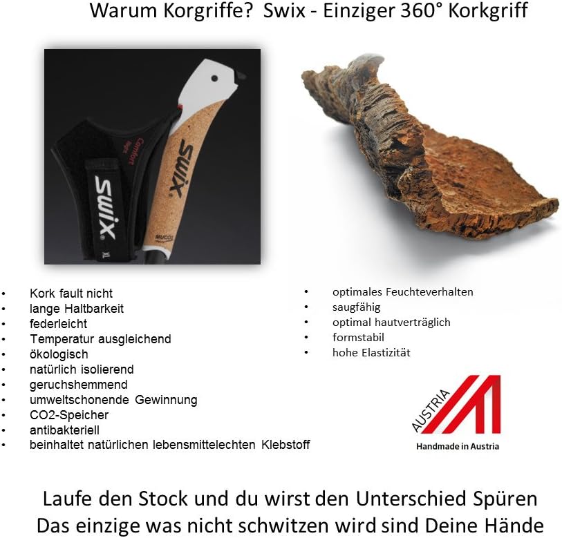 Swix CT3 Nordic Walking Stock Composite Premium 1 Paar weiss 120 cm, weiss 120 cm