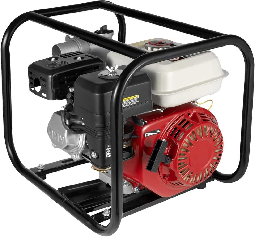 Wasserpumpe 4-Takt Motor Benzin Gartenpumpe 36m³/h Förderleistung 4.8KW, 6.5HP Seilzugstart 3.6L Kra