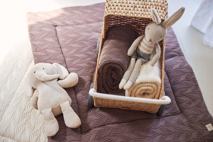 Jollein 516-511-66036 Baby Blanket 75 x 100 cm Spring Knit Chestnut