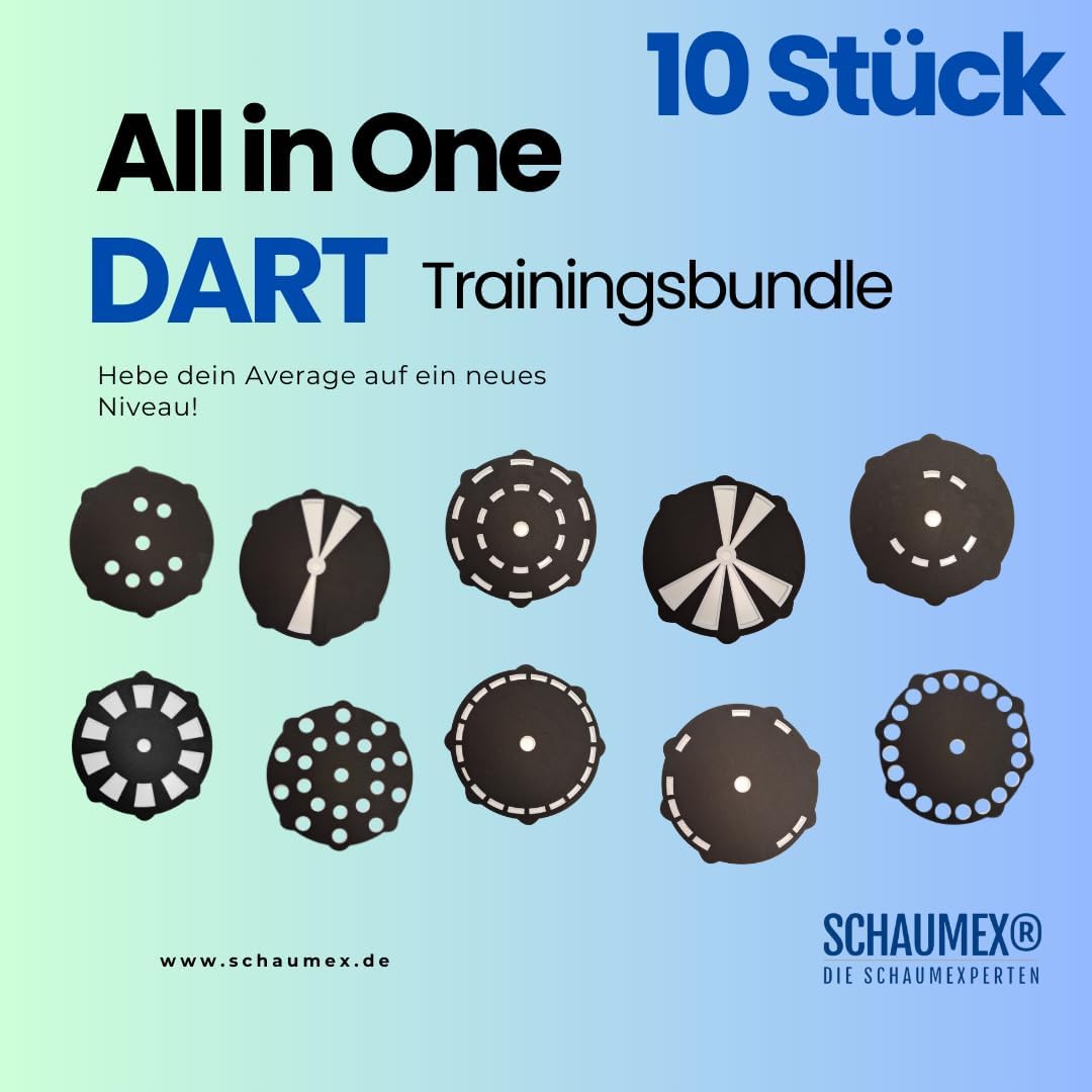 10er Set Target Foam Dart Trainer - Präzisionstraining Pad - Dartscheibe aus Schaumstoff - Dart Zube