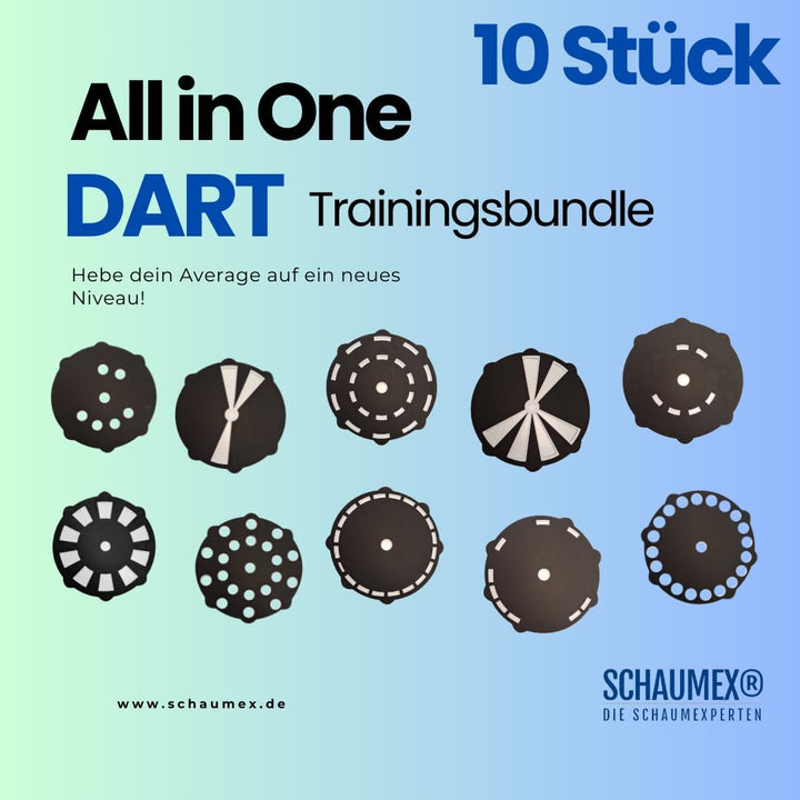10er Set Target Foam Dart Trainer - Präzisionstraining Pad - Dartscheibe aus Schaumstoff - Dart Zube