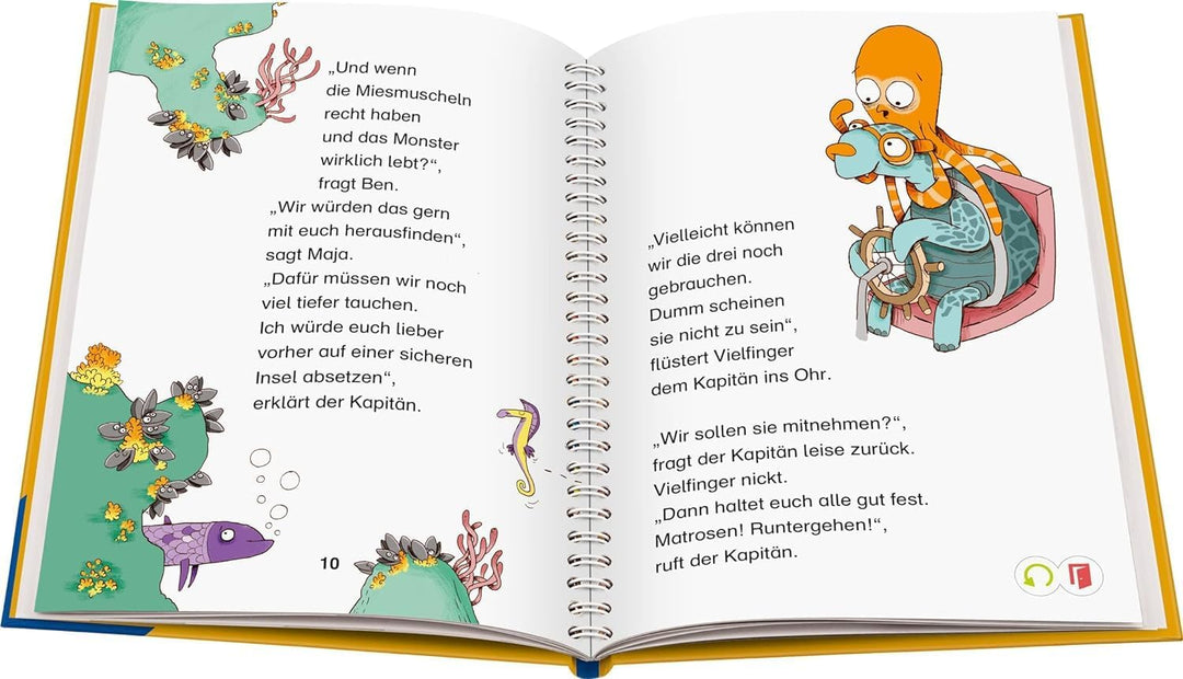 tiptoi Ravensburger Buch für Lese Anfänger - Lese Lausch Abenteuer - Tiefsee + Kinder Wimmel Weltkar