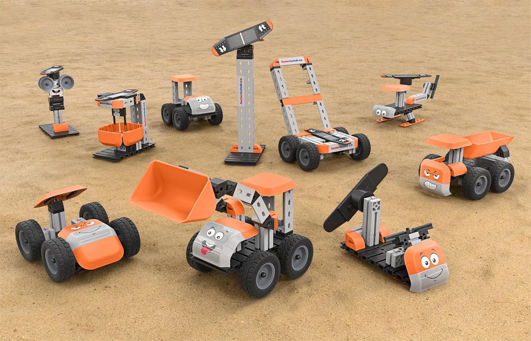 fischertechnik Junior Max Konstruktionsspielzeug ab 5 Jahren, 10 Modelle | Solar-Baukasten 576101 mi