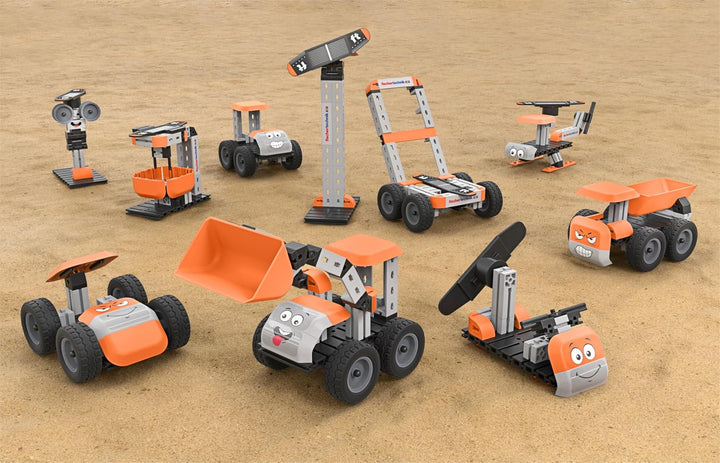 fischertechnik Junior Max Konstruktionsspielzeug ab 5 Jahren, 10 Modelle | Solar-Baukasten 576101 mi