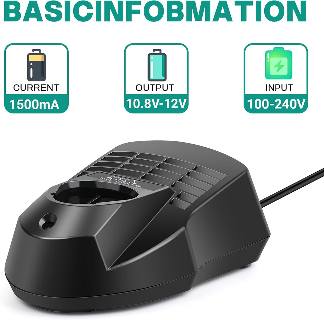 1.5A Li-ion Ladegerät für Bosch Professional 10,8/12 Volt AL1115CV Ersatz Ladegerät für Bosch BAT411