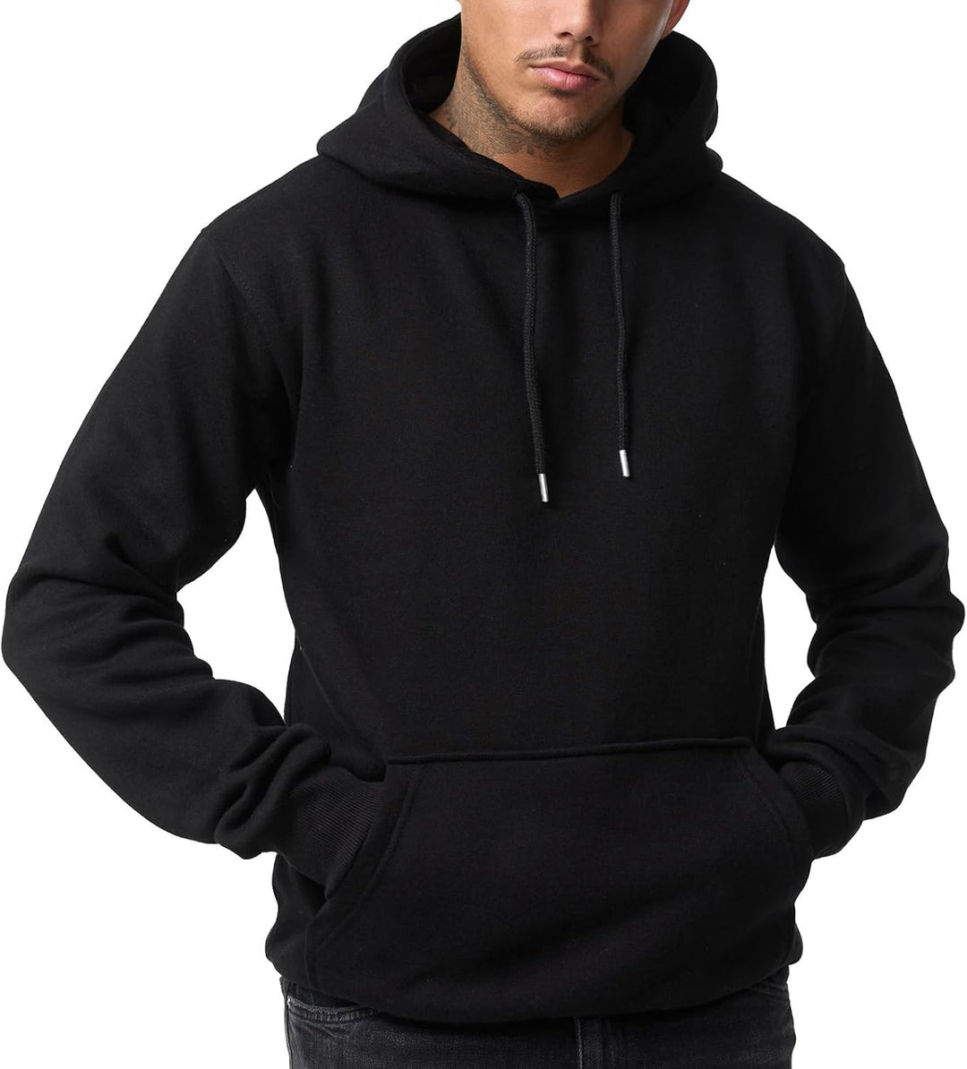 Smith & Solo Herren Kapuzenpullover – Sweatshirt Pullover Rundhals – Langarm – Slim – Fit – Training