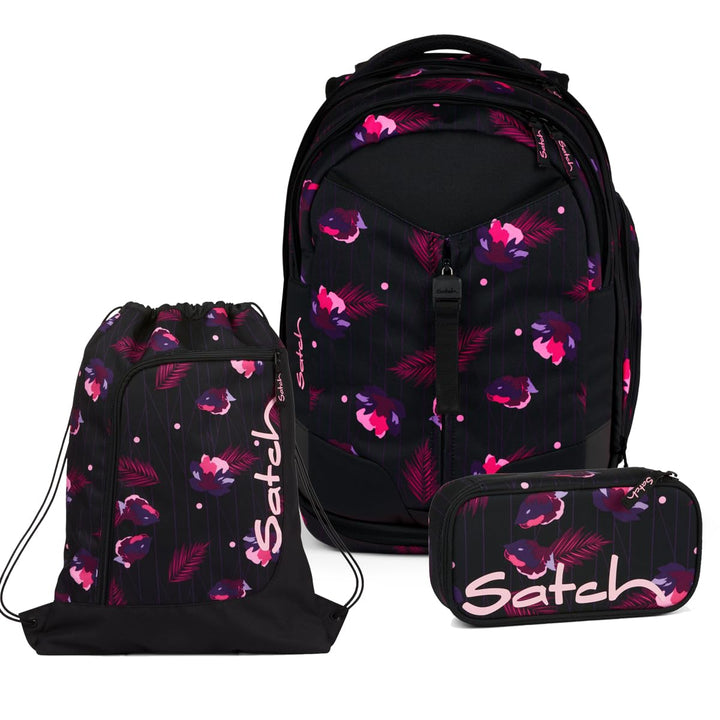 Satch Match Schulrucksack Set 3tlg. inkl. Schlamperbox und Sportbeutel Mystic Nights, Mystic Nights