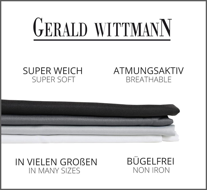 Gerald Wittmann 3 TLG. Bettwäsche 220x240 cm + 2X 80x80 cm, Mikrofaser, Grau Grau 240x220 + 2x Kisse