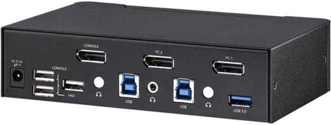 StarTech.com 2 Port DisplayPort KVM Switch - 4K 60Hz - Einzelner DP 4K Bildschirm - Dual Port UHD DP