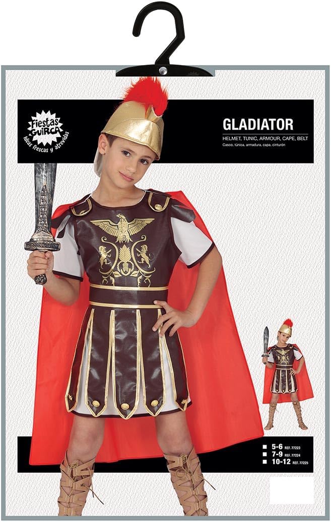 Fiestas Guirca Römer Kostüm Kinder - Jungen Gladiator Kostüm - Römischer Krieger Kostüm inkl. Römer