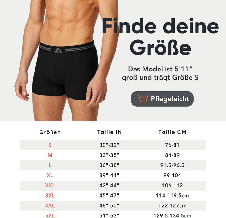 FM London (5er-Pack) Bambus-Herren-Boxershorts mit Stretch-Fit-Design - Bequeme Bambus-Boxershorts f