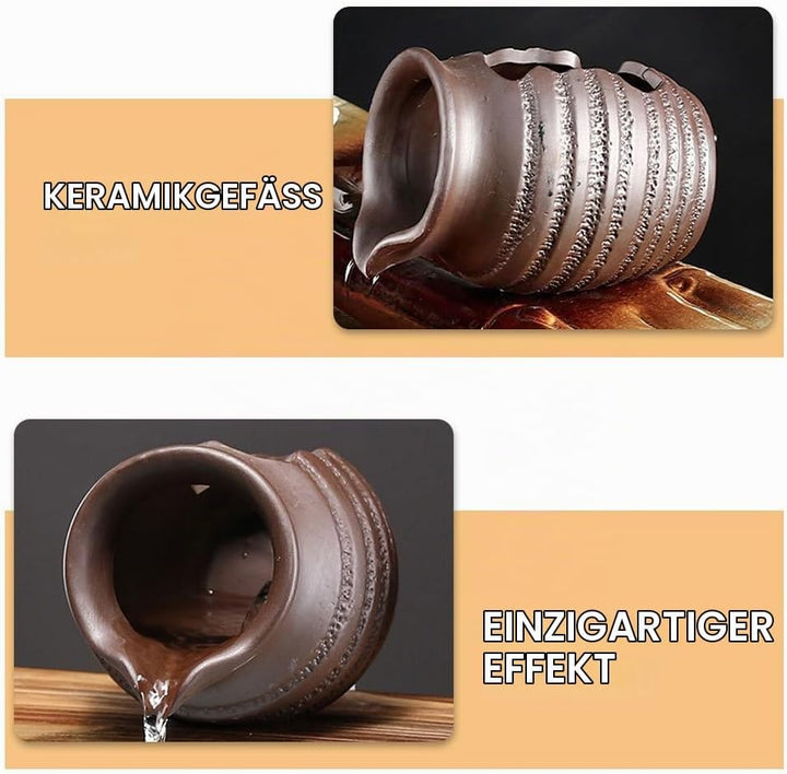 Supvox Gartenbrunnen Im Freien Wasserspeier Für Teich Wasserspiel Pumpe DIY Keramiktopf Dekoration B