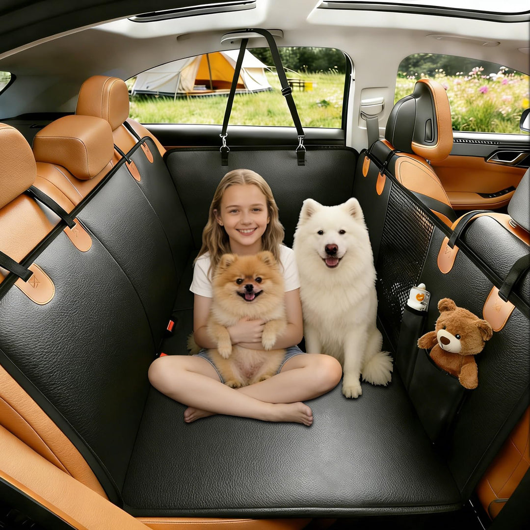 Hundedecke Auto Rückbank Hundesitzbezug Mit Harter Unterseite, Hundesitz Rückbank Verbreitert, Mit P