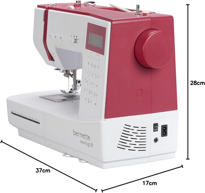 Bernette Sew&GO8 - Computer-Nähmaschine mit 197 Nähprogramme, Freiarm, Multifunktionsdisplay, Nähen,