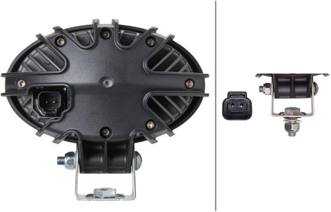 HELLA - LED-Arbeitsscheinwerfer - Oval 100 Compact - 12/24V - 1850lm - geschraubt/Anbau - schwenkbar