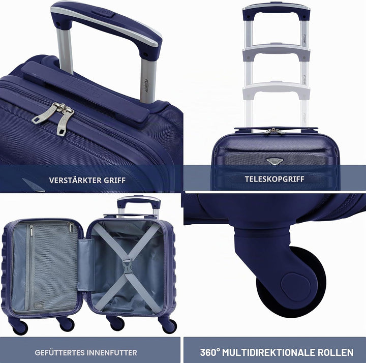 Flight Knight Leichte 4-Rad-abs-hartschalenkoffer Handgepack, Zugelassen Fur Uber 100 Fluggesellscha