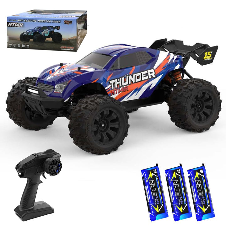 X-Verse MT14R 4WD 100KM/H Ferngesteuertes Auto, 1:14 Wasserdichtes RC Autos mit 3S Bürstenloser Moto