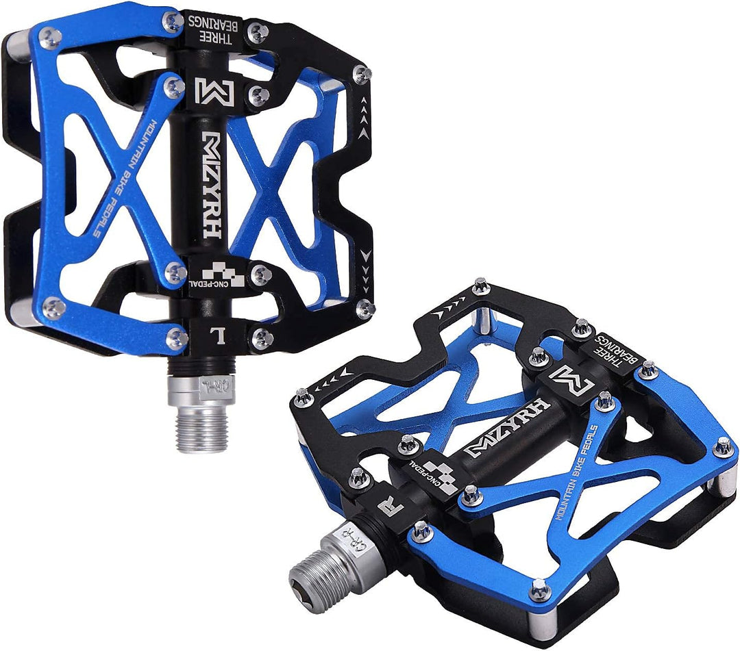 MZYRH Mountainbike Pedale, ultrastarke Bunte CNC Aluminiumlegierung maschinell bearbeitet 9/16 "Radv