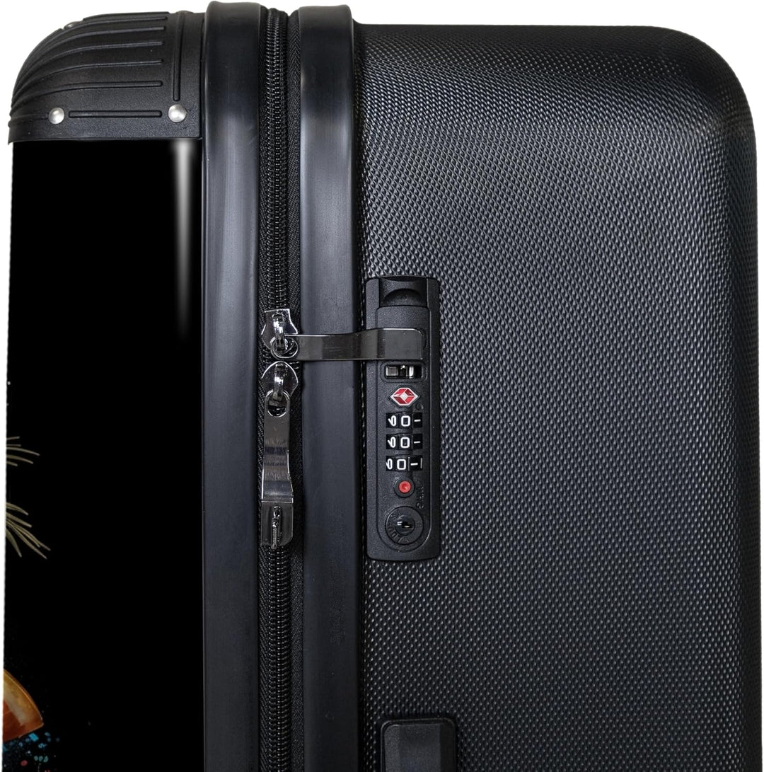 NoBoringSuitcases.com® Koffer XL Gross 77x51.5x28 cm Reisekoffer mit 4 Rollen Leicht Trolley Hartsch