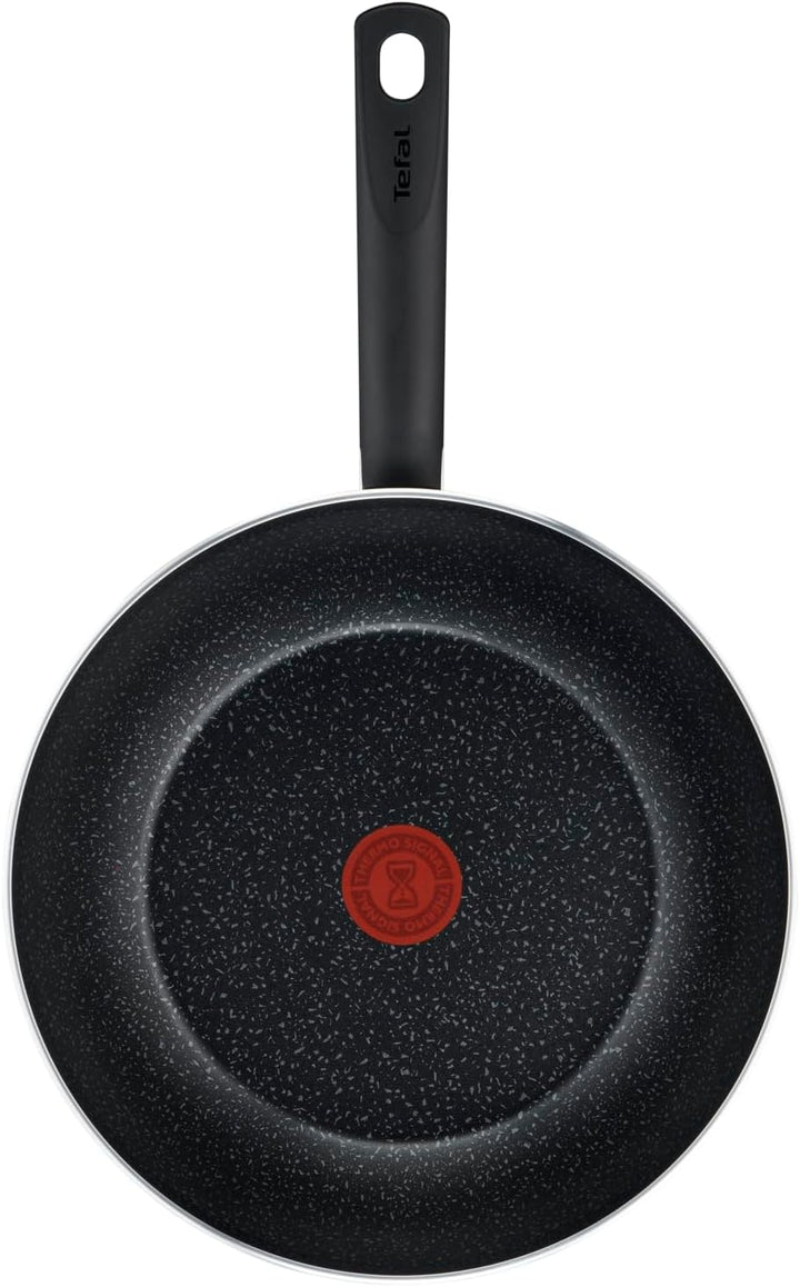 Tefal Brut Wokpfanne 28 cm | C28019 | THERMO-SIGNAL™ | gesundes Kochen | sichere Antihaftversiegelun