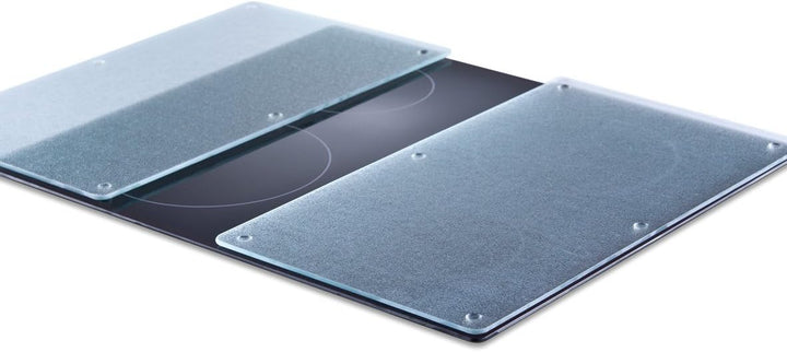 ZELLER PRESENT SCHÖNER LEBEN. PRAKTISCH WOHNEN. 26205 Herdabdeck-/Schneideplatten-Set, 2-tlg., Glas,
