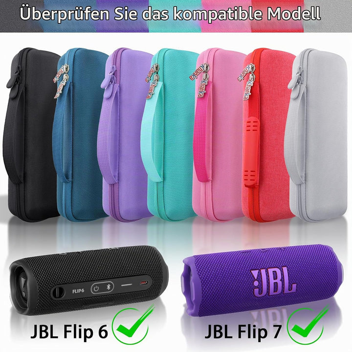 Khanka für JBL Flip 7 / Flip 6 wasserdichte tragbare Bluetooth-Lautsprecher Hartschalen-Reise-Aufbew
