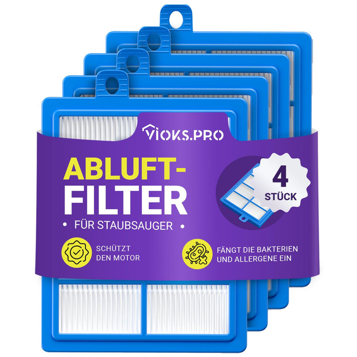 Viоks.pro 4x Lamellenfilter Staubsauger Ersatz für AEG Vacuum Cleaner Filter HEPA13 AFS1W 900167768/