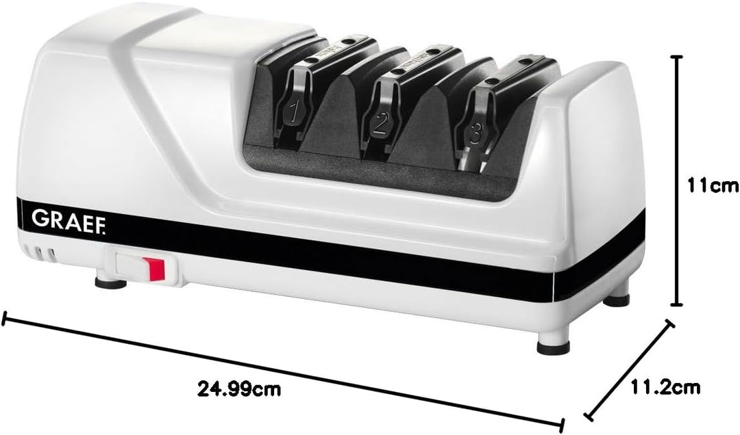 GRAEF Messerschärfer CC150DE | Diamant-Messerschärfer | Elektrischer Messerschärfer | 15 - 20 Grad S